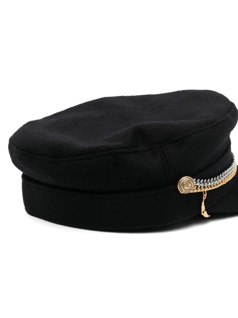 Zadig&Voltaire chain-link detail wool cap - Black - zdjęcie produktu nr 2