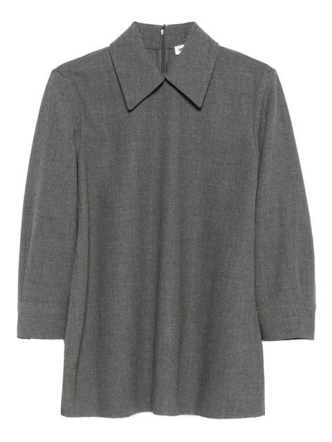 Jil Sander three-quarter-sleeve collared top - Grey - zdjęcie produktu nr 1