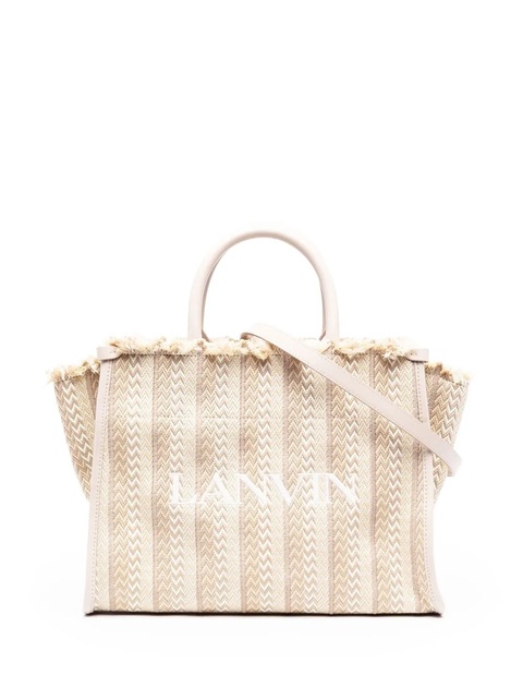 Lanvin In & Out herringbone tote bag - Neutrals - zdjęcie produktu nr 1