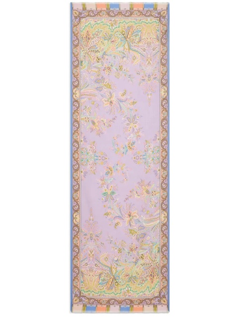 ETRO floral paisley-print scarf - Purple - zdjęcie produktu nr 1