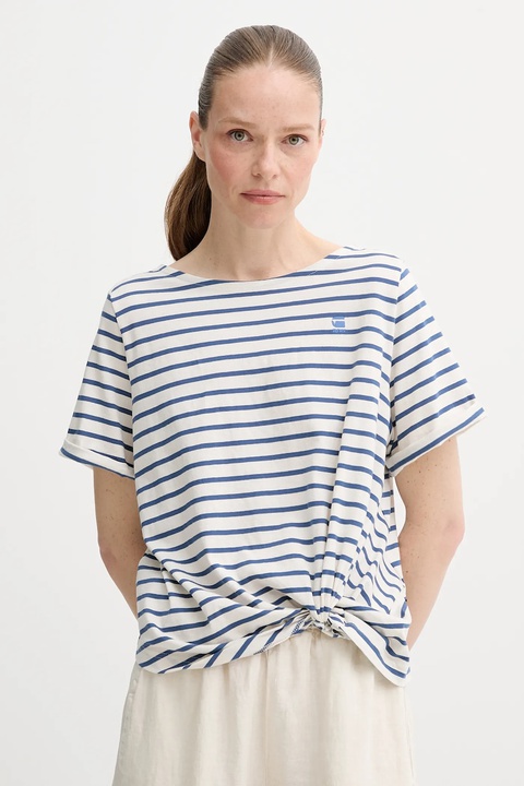 G-Star t-shirt bawełniany damski kolor granatowy D26224-C339 - zdjęcie produktu nr 1