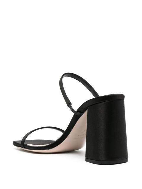 Miu Miu 90mm open-toe satin mules - Black - zdjęcie produktu nr 2