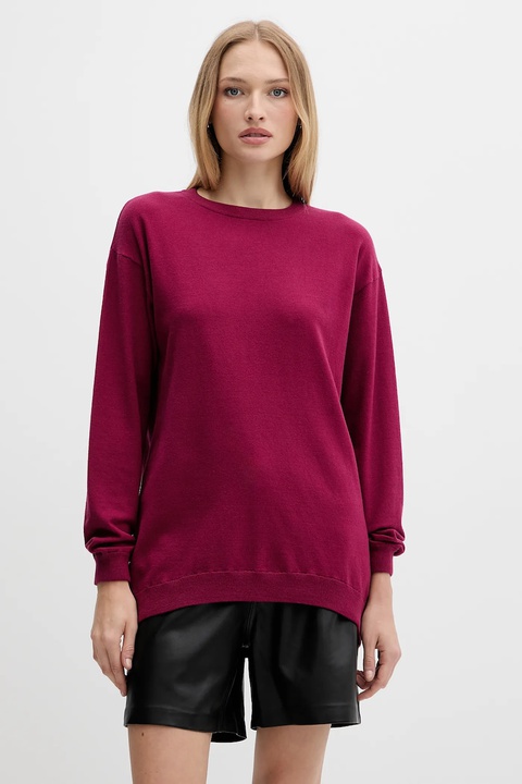 Silvian Heach sweter BENITEZ damski kolor bordowy GPA25553MA - zdjęcie produktu nr 1