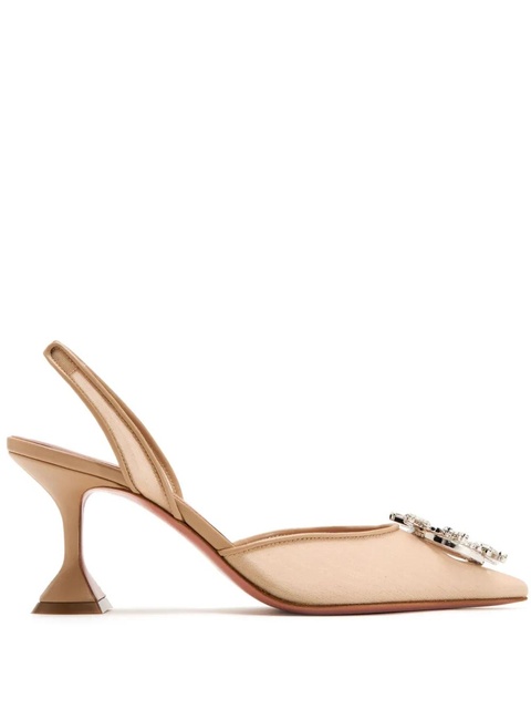 Amina Muaddi 70mm Begum pumps - Neutrals - zdjęcie produktu nr 1