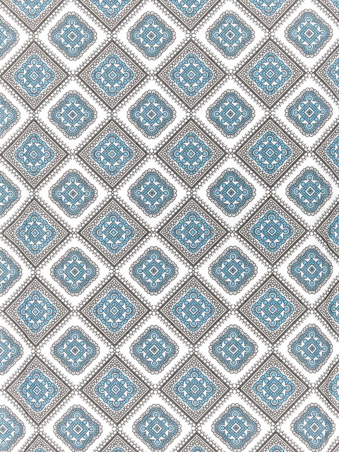 Prada geometric-pattern cotton foulard - Blue - zdjęcie produktu nr 1