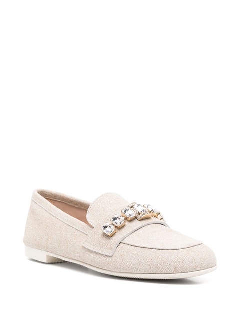 Casadei crystal-embellished loafers - Neutrals - zdjęcie produktu nr 2