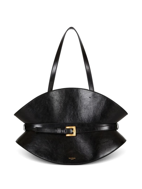 Balmain medium belted-detail shoulder bag - Black - zdjęcie produktu nr 1