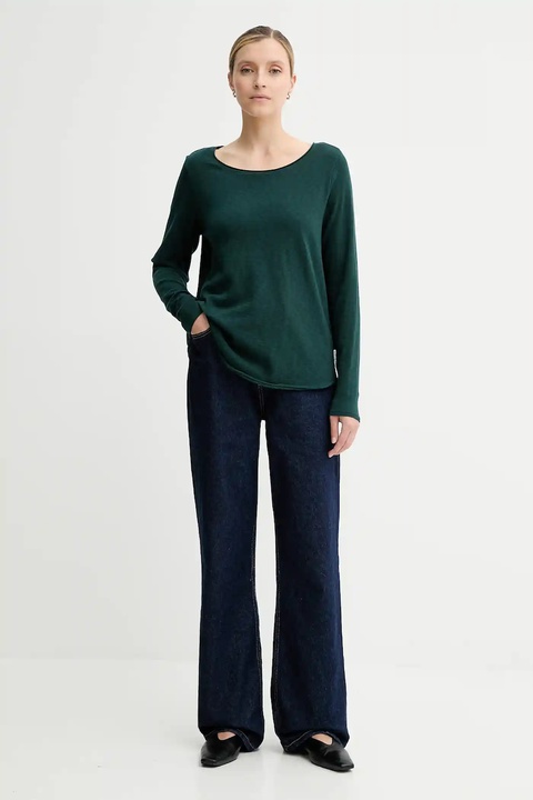 Marc O'Polo longsleeve bawełniany kolor zielony 5000007381 - zdjęcie produktu nr 2