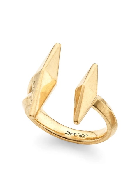 Jimmy Choo logo-engraved ring - Gold - zdjęcie produktu nr 1