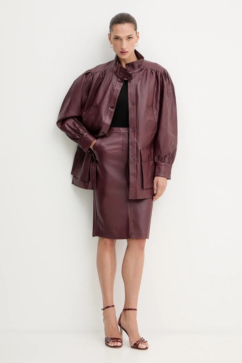 Bardot kurtka kolor bordowy przejściowa 60034JB - zdjęcie produktu nr 2