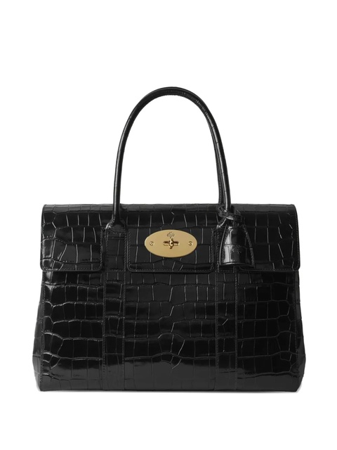 Mulberry Bayswatter crocodile-embossed tote bag - Black - zdjęcie produktu nr 1