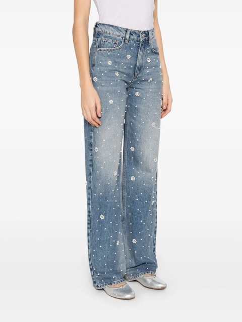 Maje wide-leg embroidered jeans - Blue - zdjęcie produktu nr 2