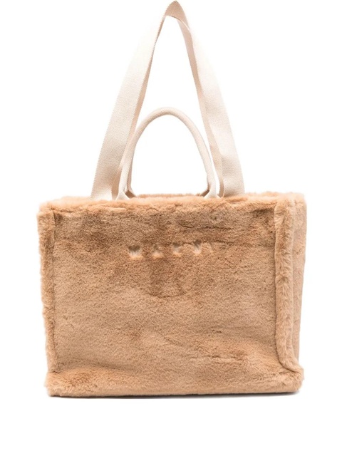 Marni logo-embroidered tote bag - Brown - zdjęcie produktu nr 1