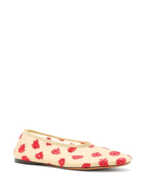 Proenza Schouler Tee floral-embroidered ballet flats - Neutrals - zdjęcie produktu nr 2