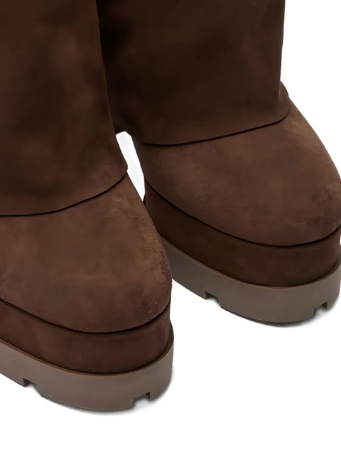 Casadei fold-over platform boots - Brown - zdjęcie produktu nr 2