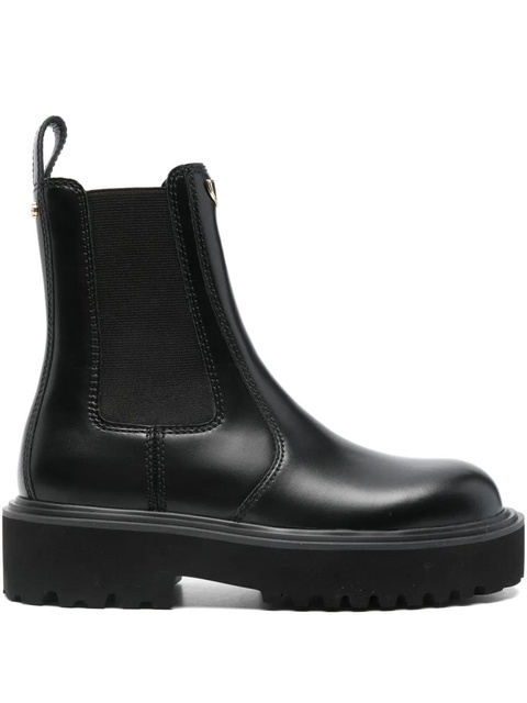 Maje leather platform boots - Black - zdjęcie produktu nr 1