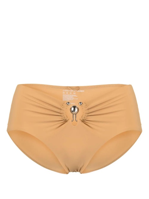 Christopher Esber Orbit ruched bikini bottoms - Neutrals - zdjęcie produktu nr 1