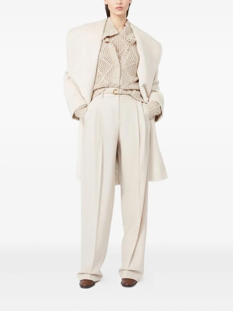 Max Mara pleated-front belted trousers - Neutrals - zdjęcie produktu nr 1