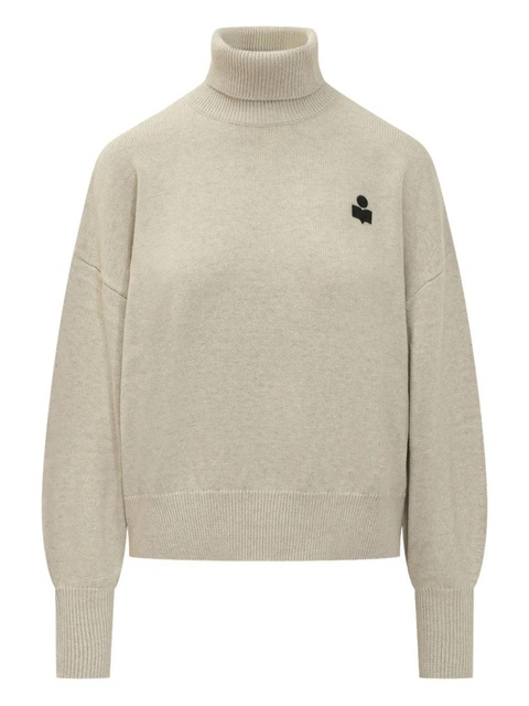 MARANT ÉTOILE turtleneck logo-embroidered sweater - Neutrals - zdjęcie produktu nr 1
