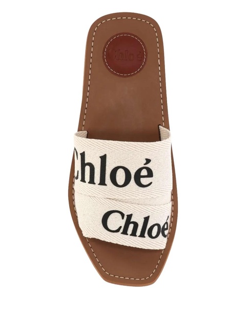 Chloé logo flat sandals - Neutrals - zdjęcie produktu nr 2