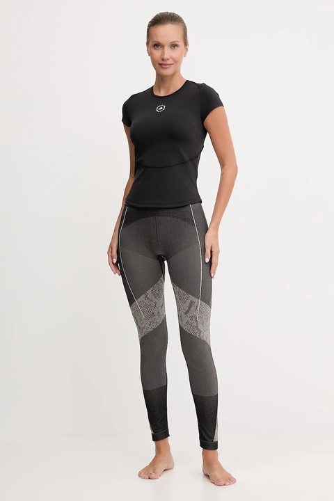 adidas by Stella McCartney legginsy do jogi damskie kolor czarny wzorzyste JW2002 - zdjęcie produktu nr 2