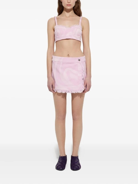 PUCCI Marmo-print denim skirt - Pink - zdjęcie produktu nr 1