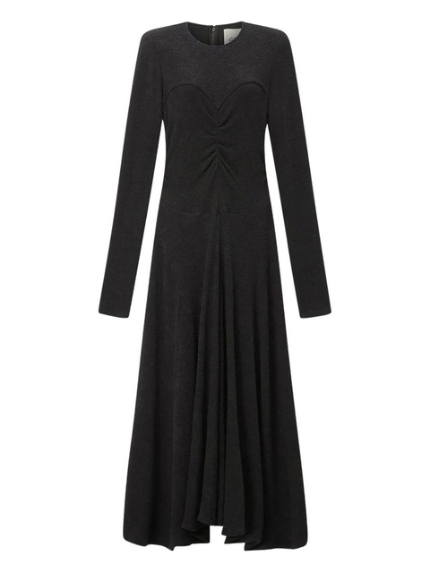 ISABEL MARANT ruched flora maxi dress - Black - zdjęcie produktu nr 1