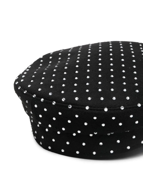 Ruslan Baginskiy rhinestone wool baker boy hat - Black - zdjęcie produktu nr 2