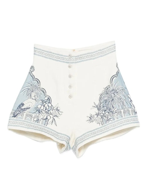 ALEMAIS Villa Romantica printed shorts - White - zdjęcie produktu nr 1