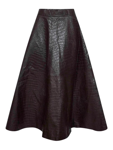 Róhe embossed midi skirt - Brown - zdjęcie produktu nr 1