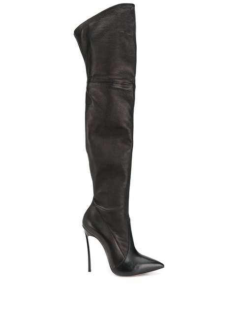 Casadei blade thigh-high boots - Black - zdjęcie produktu nr 1