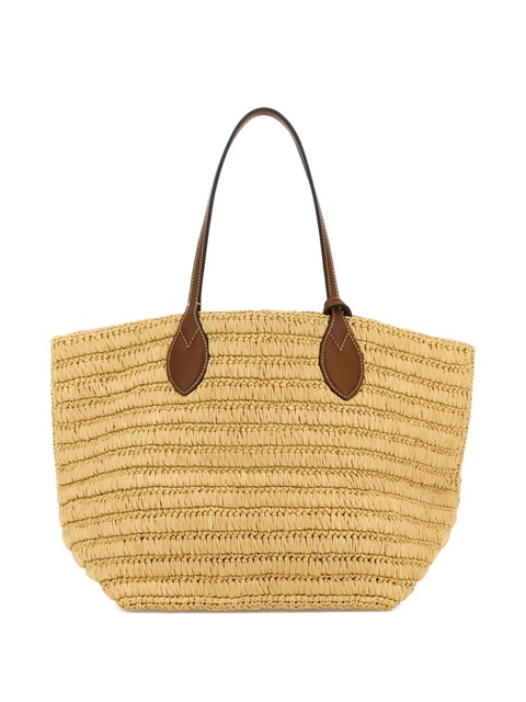 Gucci Double G raffia tote bag - Neutrals - zdjęcie produktu nr 1