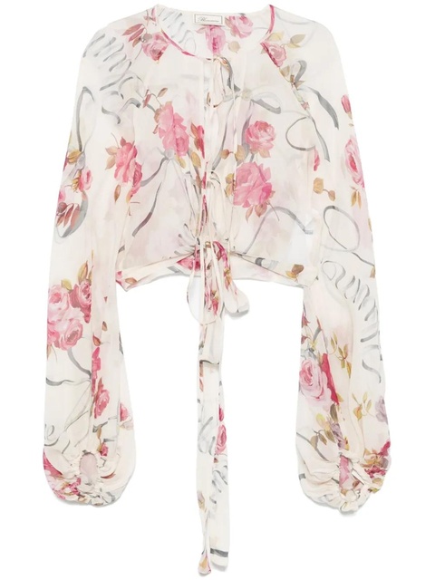 Blumarine printed blouse - Neutrals - zdjęcie produktu nr 1