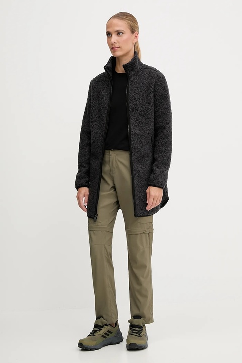 Jack Wolfskin bluza polarowa HIGH CURL kolor czarny gładka A65074 - zdjęcie produktu nr 2
