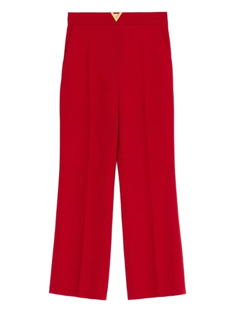 Valentino Garavani V-detail wool crepe trousers - Red - zdjęcie produktu nr 1