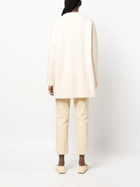 Jil Sander long-sleeve crew-neck wool jumper - White - zdjęcie produktu nr 2