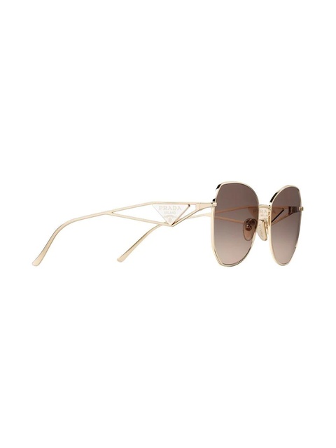 Prada Eyewear Symbole oversize-frame sunglasses - Gold - zdjęcie produktu nr 2