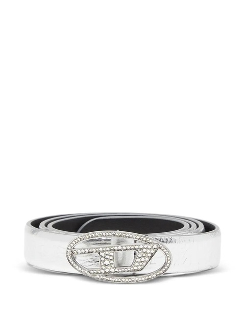 Diesel B-1dr Strass 20 leather belt - Silver - zdjęcie produktu nr 1
