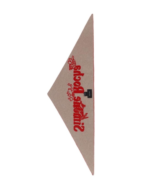 Simone Rocha logo-jacquard scarf - Red - zdjęcie produktu nr 2