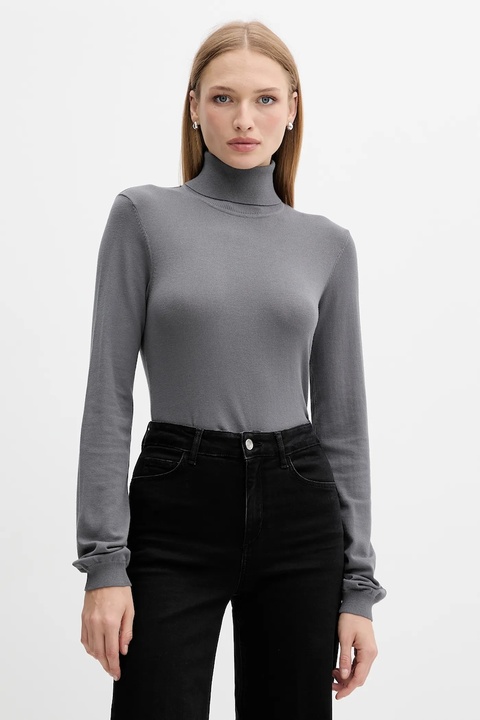 Silvian Heach sweter SESIN damski kolor szary lekki z golfem GPA25036LU - zdjęcie produktu nr 1