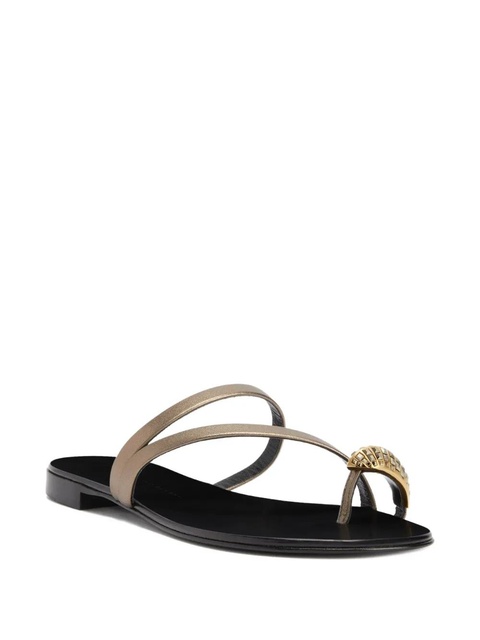 Giuseppe Zanotti Febe Snake metallic-leather sandals - Gold - zdjęcie produktu nr 2