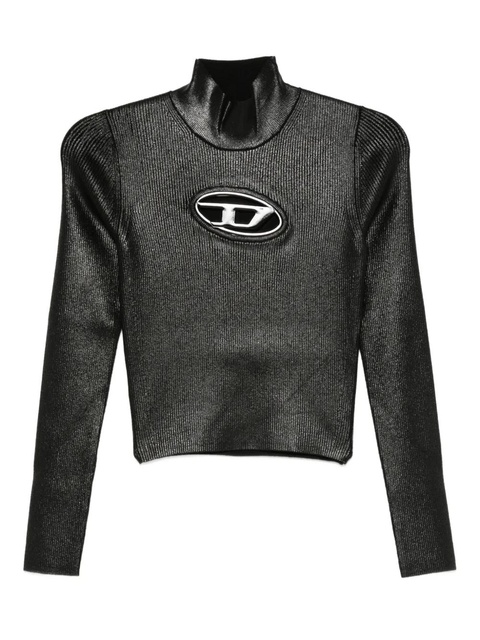 Diesel high-neck ribbed top - Black - zdjęcie produktu nr 1