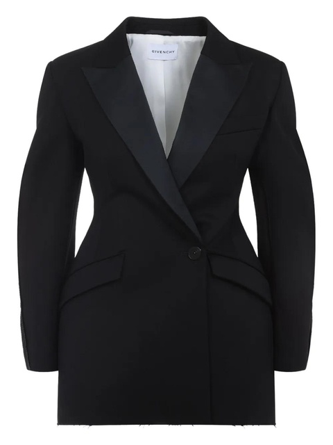 Givenchy Cacoon peaked-collar jacket - Black - zdjęcie produktu nr 1