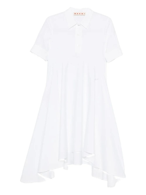 Marni asymmetric cotton dress - White - zdjęcie produktu nr 1
