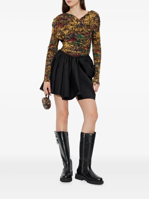 GANNI draped mini skirt - Black - zdjęcie produktu nr 2