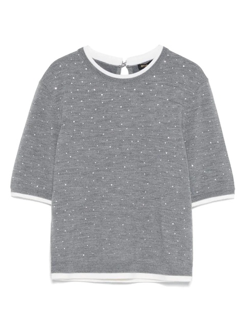 Maje rhinestone-embellished T-shirt - Grey - zdjęcie produktu nr 1