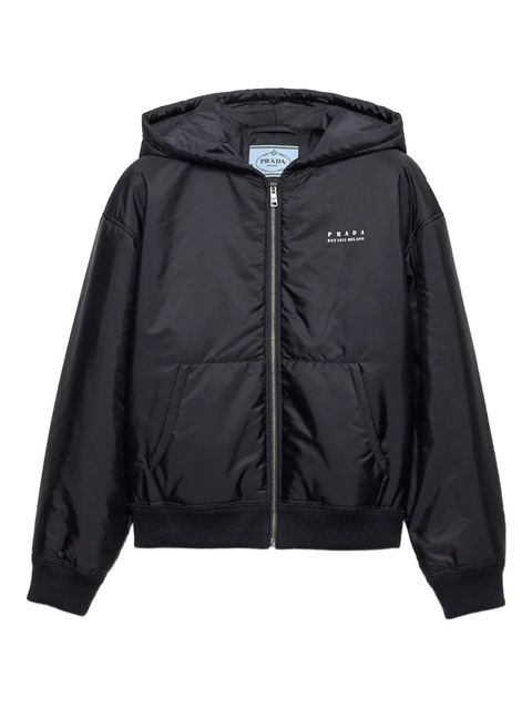 Prada Lightweight Re-Nylon hooded blouson jacket - Blue - zdjęcie produktu nr 1