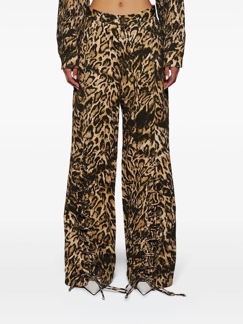 Jean Paul Gaultier Leopard-print jeans - Brown - zdjęcie produktu nr 2