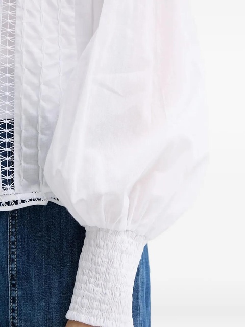 Charo Ruiz Ibiza broderie-anglaise balloon-sleeve top - White - zdjęcie produktu nr 2