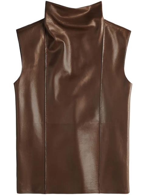 Tod's leather top - Brown - zdjęcie produktu nr 1